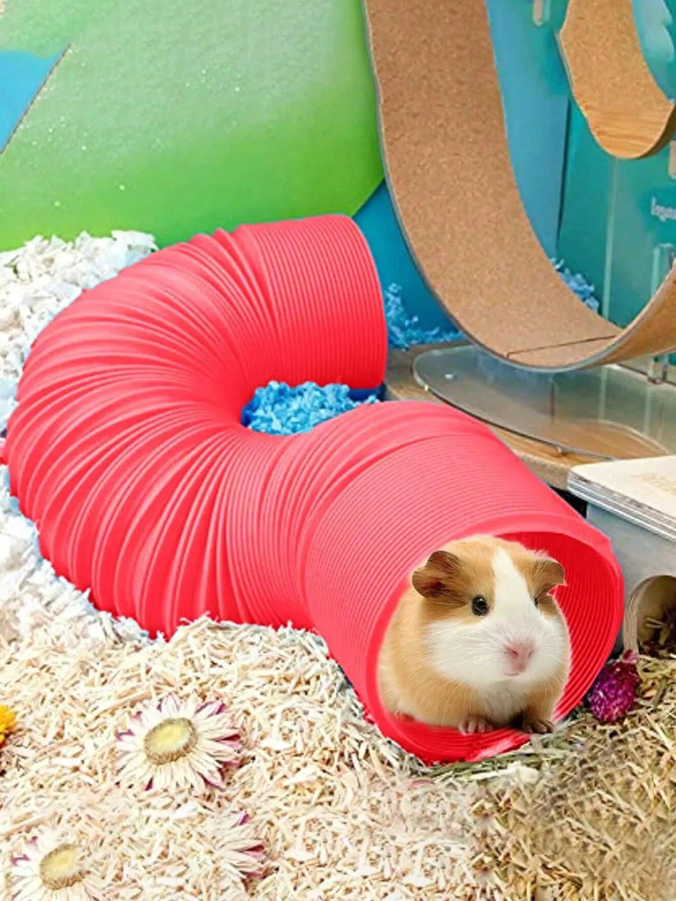 1/2pcs Small Pet Tunnel Stretchy Fun Tube For Ferret Hamster Toy