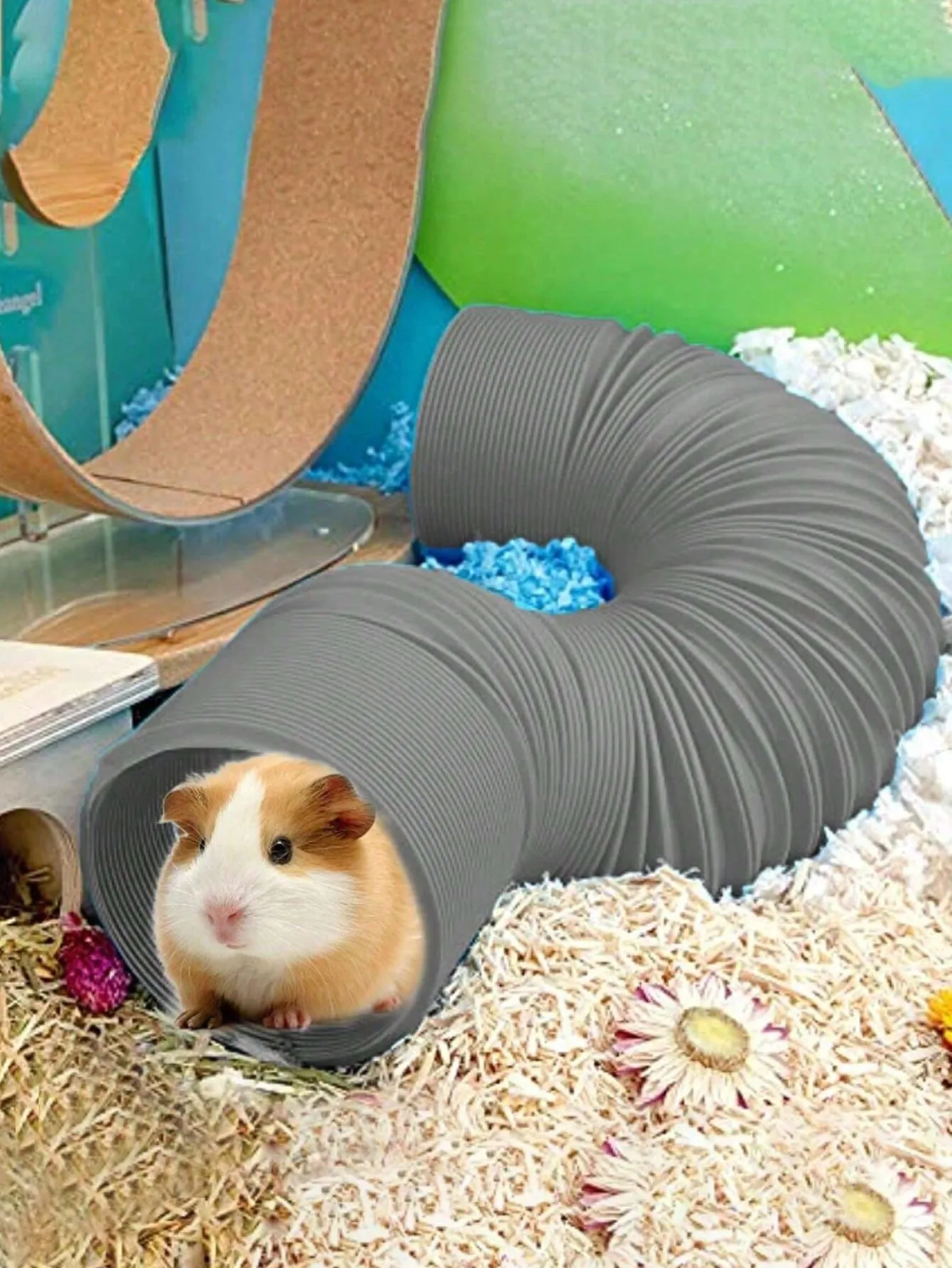 1/2pcs Small Pet Tunnel Stretchy Fun Tube For Ferret Hamster Toy