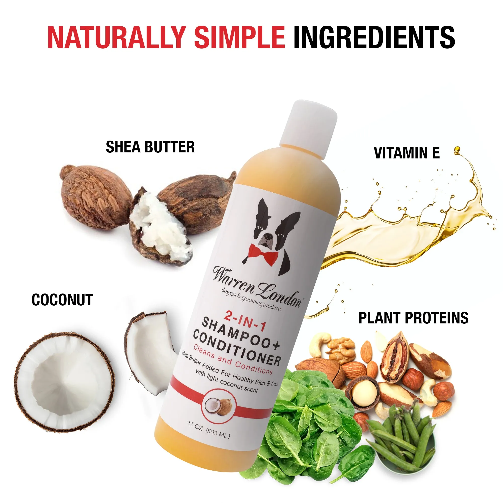 2-in-1 Dog Shampoo   Conditioner - Coconut Scented