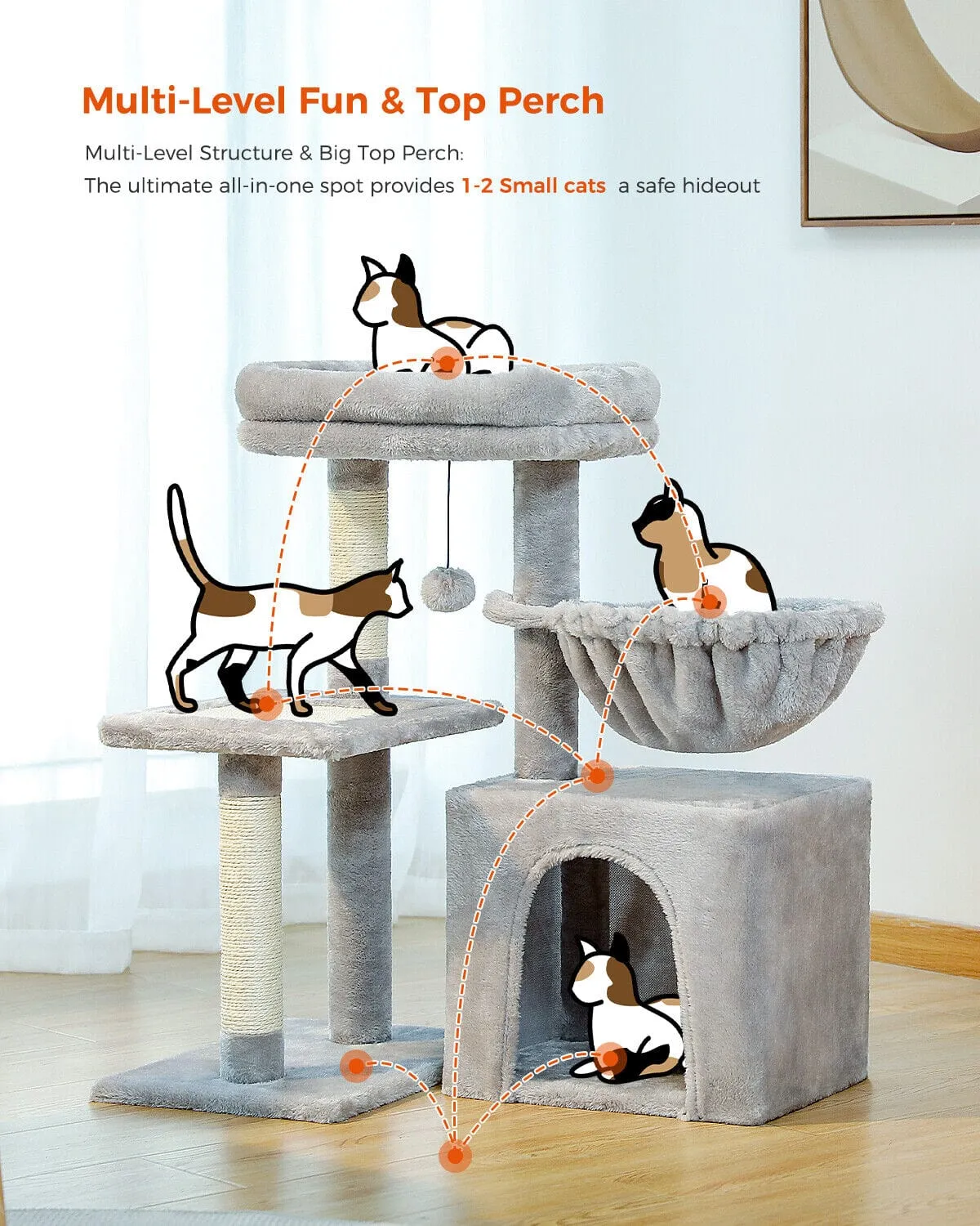 28.5" Cat Scratching Post / Tree / Pole