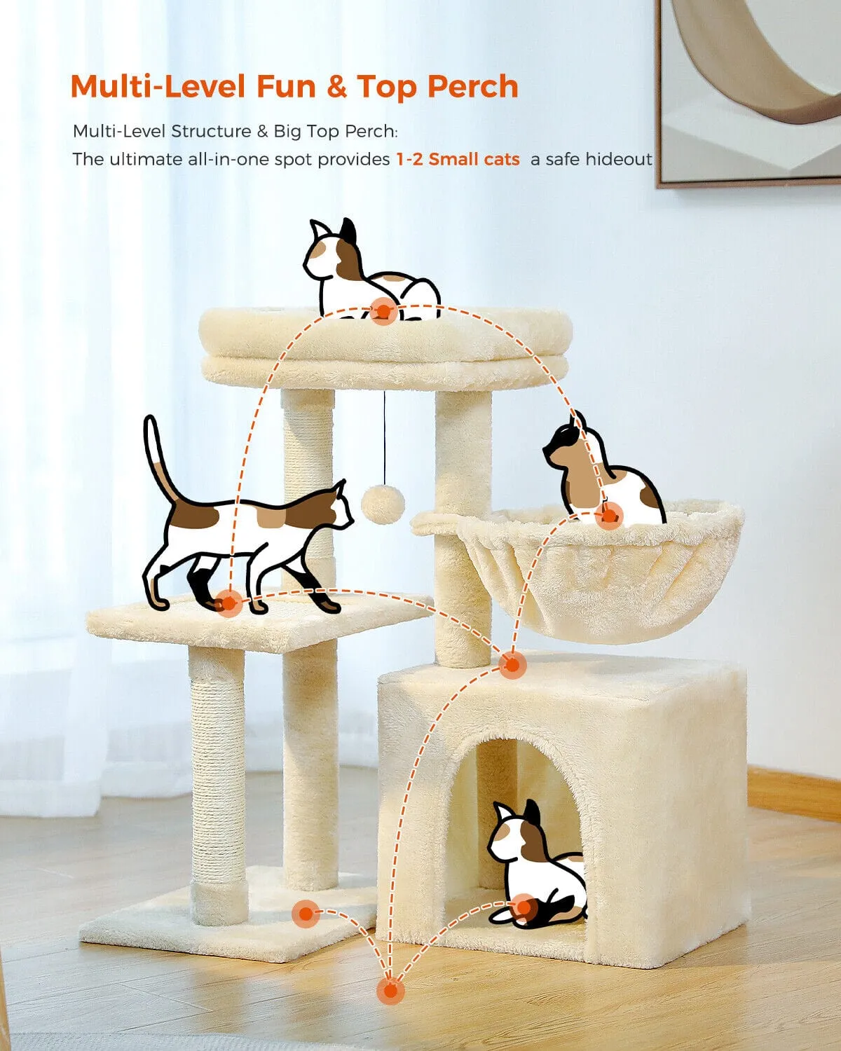 28.5" Cat Scratching Post / Tree / Pole