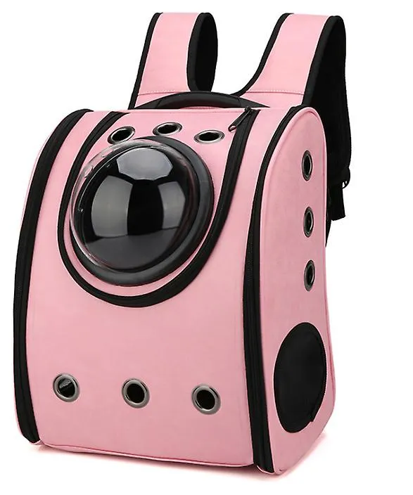 32*20*40cm black Space capsule pet backpack PU pet breathable bag small cat and dog outing backpack AZ22008