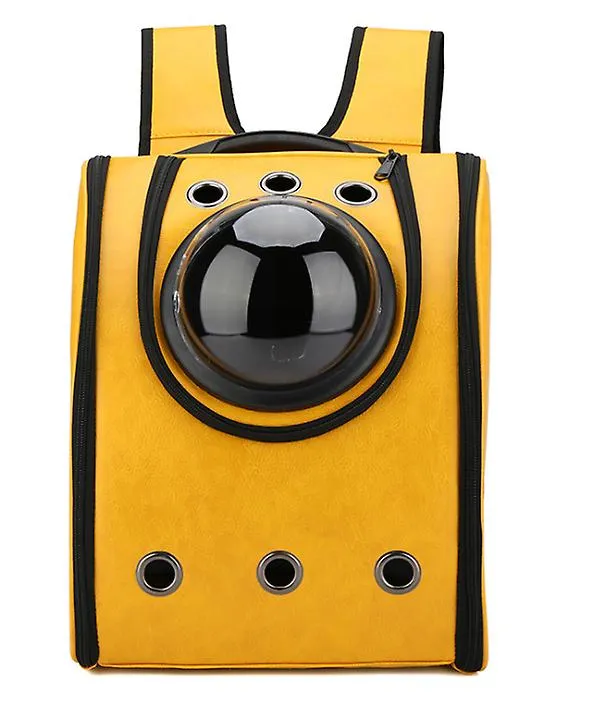 32*20*40cm black Space capsule pet backpack PU pet breathable bag small cat and dog outing backpack AZ22008