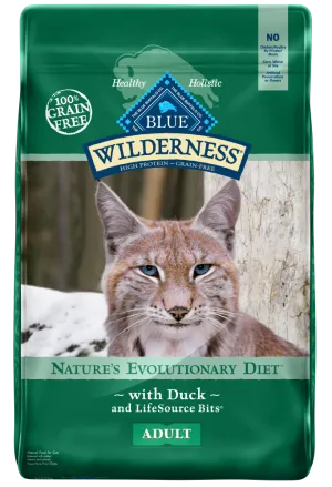Blue Buffalo Wilderness Grain Free Natural Duck High Protein Recipe Dry Cat Food