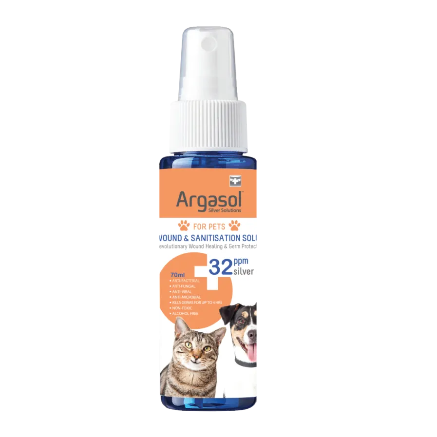 [Bundle Of 2] Argasol Pets Silver Spray, 32 ppm (70ml)