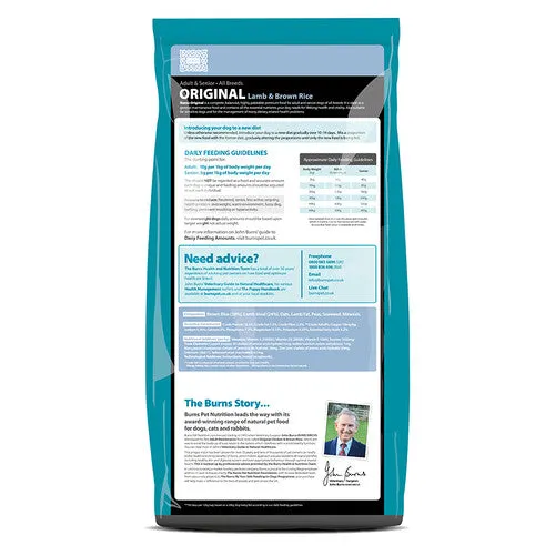 Burns Dog Original Lamb & Brown Rice 12KG
