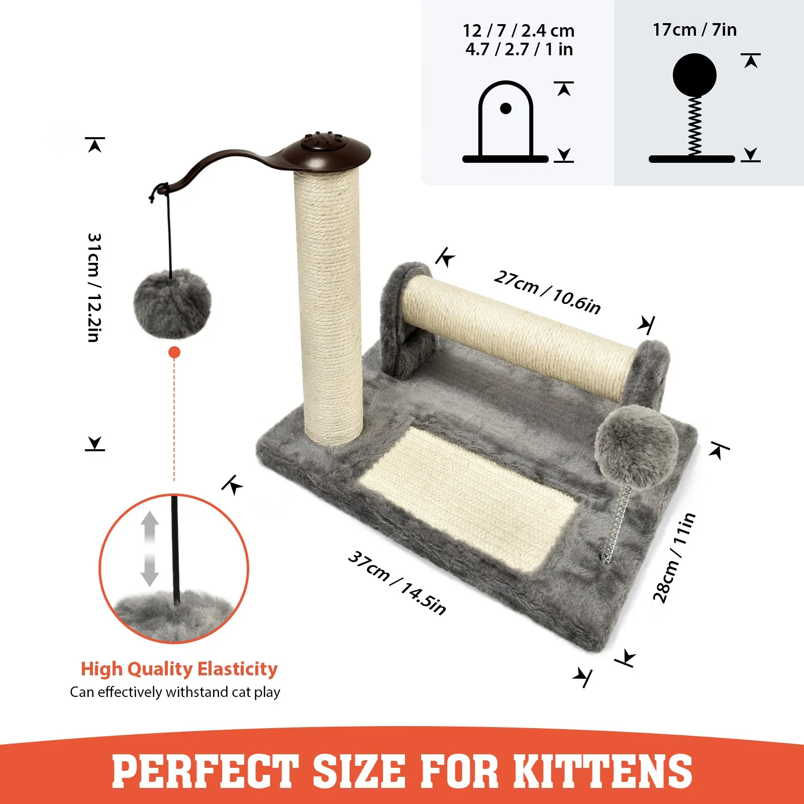 Cat Scratching Post and Pad With Cat Play Ball for Kittens