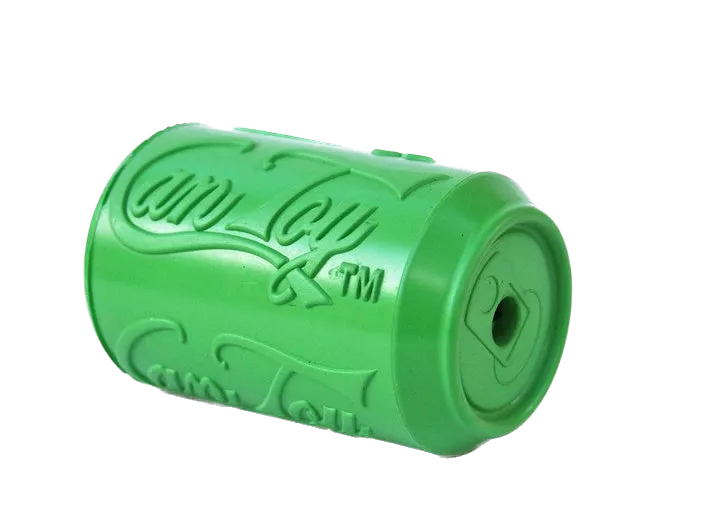 Chew Resistant Toy | Rubber Soda Can Green