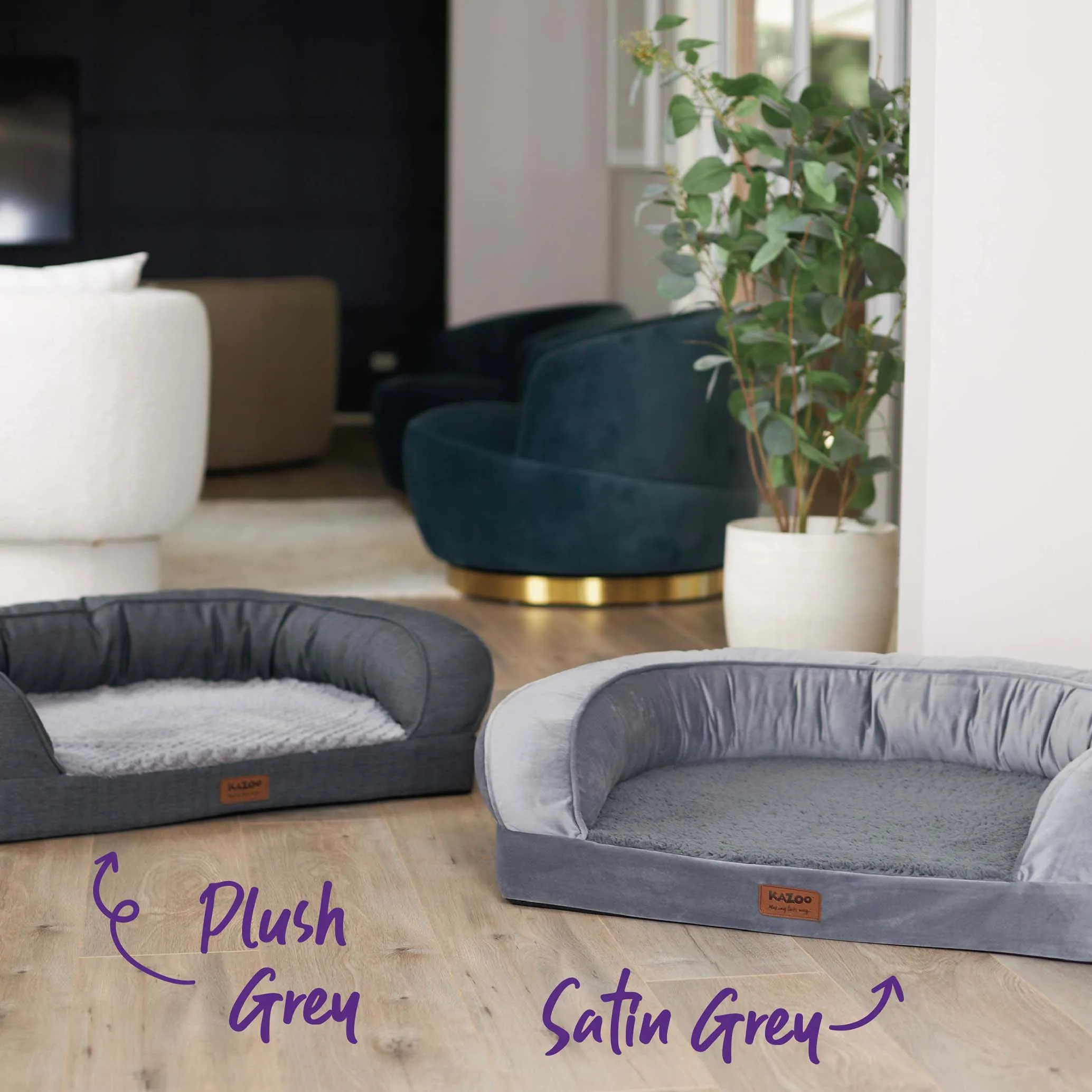 Cosy Nook Dog Bed - Plush Grey
