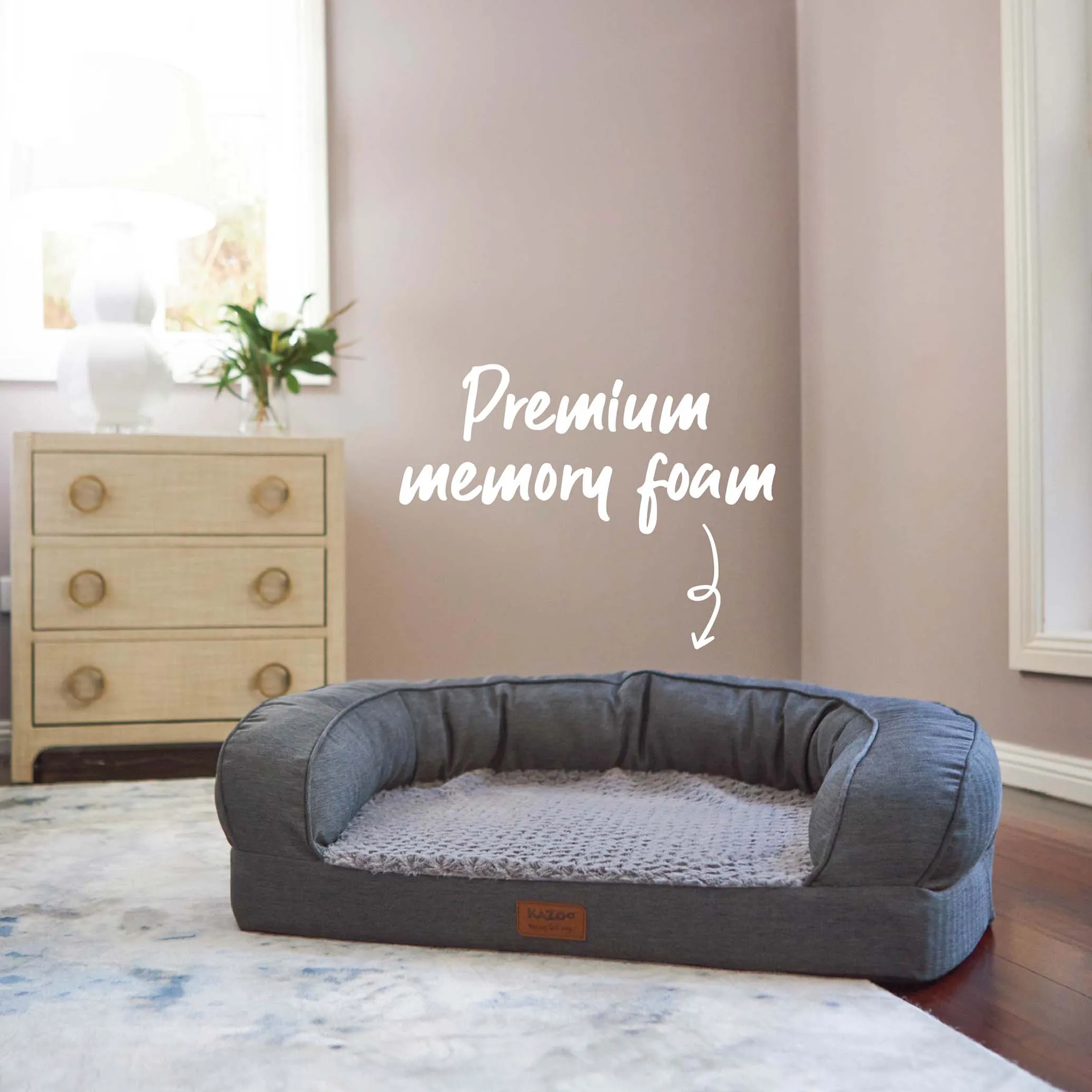 Cosy Nook Dog Bed - Plush Grey