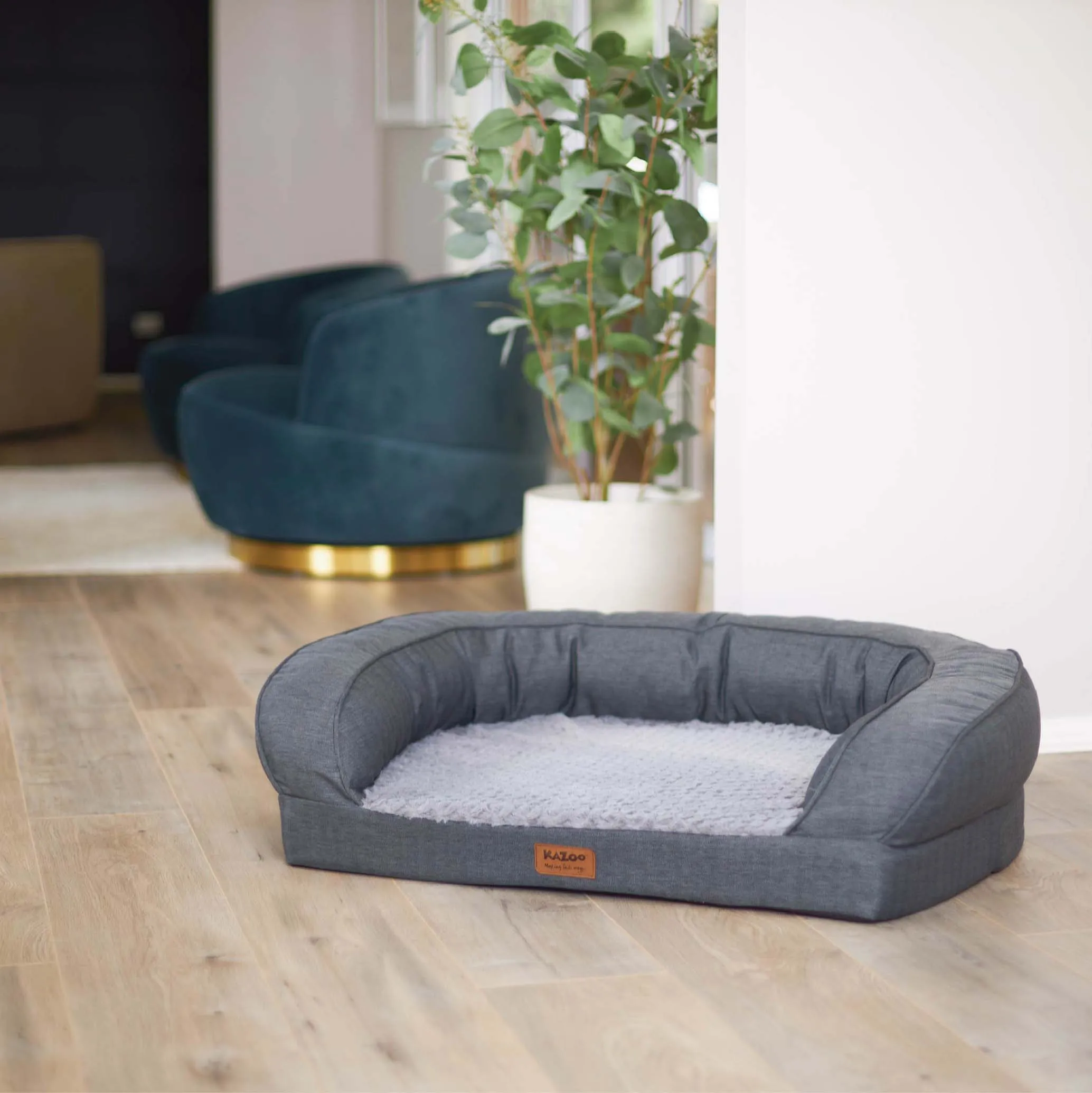 Cosy Nook Dog Bed - Plush Grey