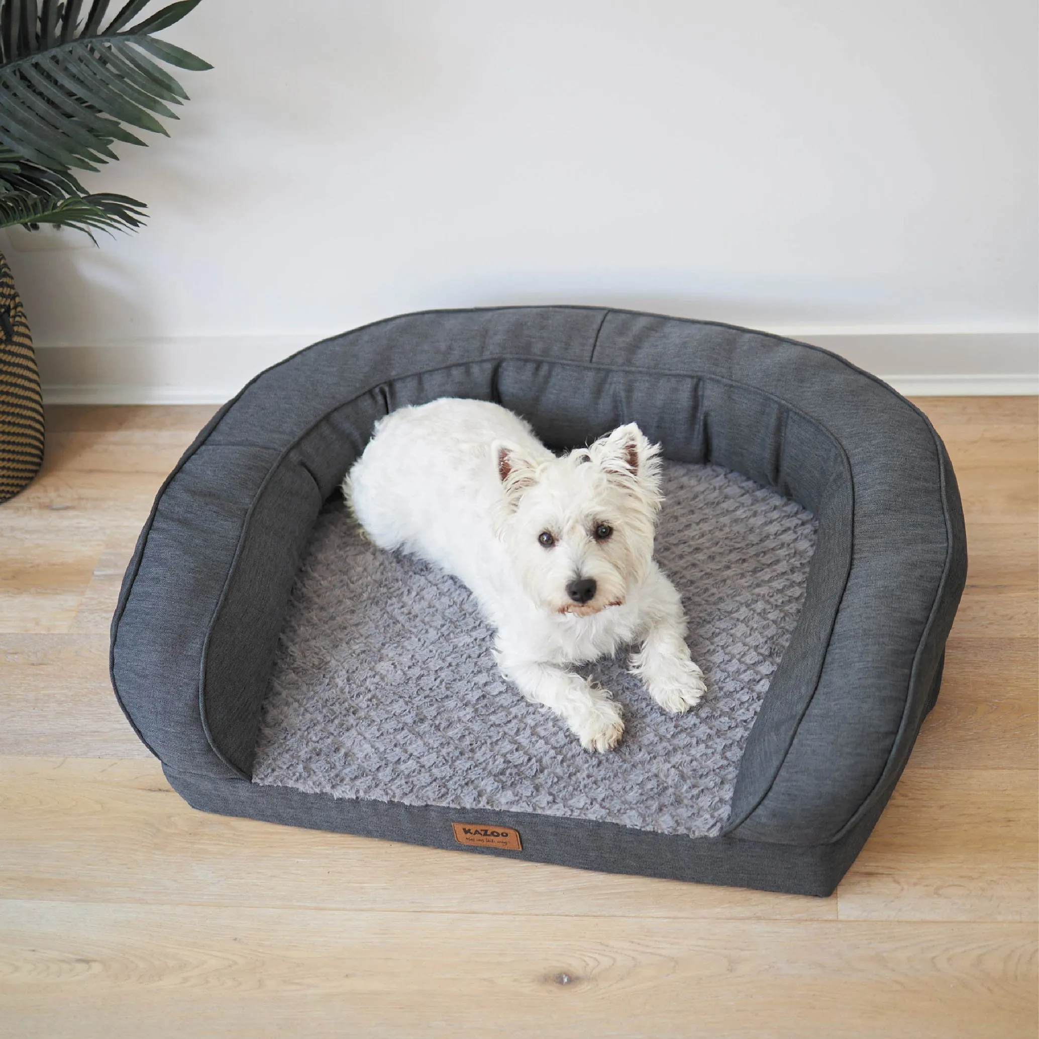Cosy Nook Dog Bed - Plush Grey