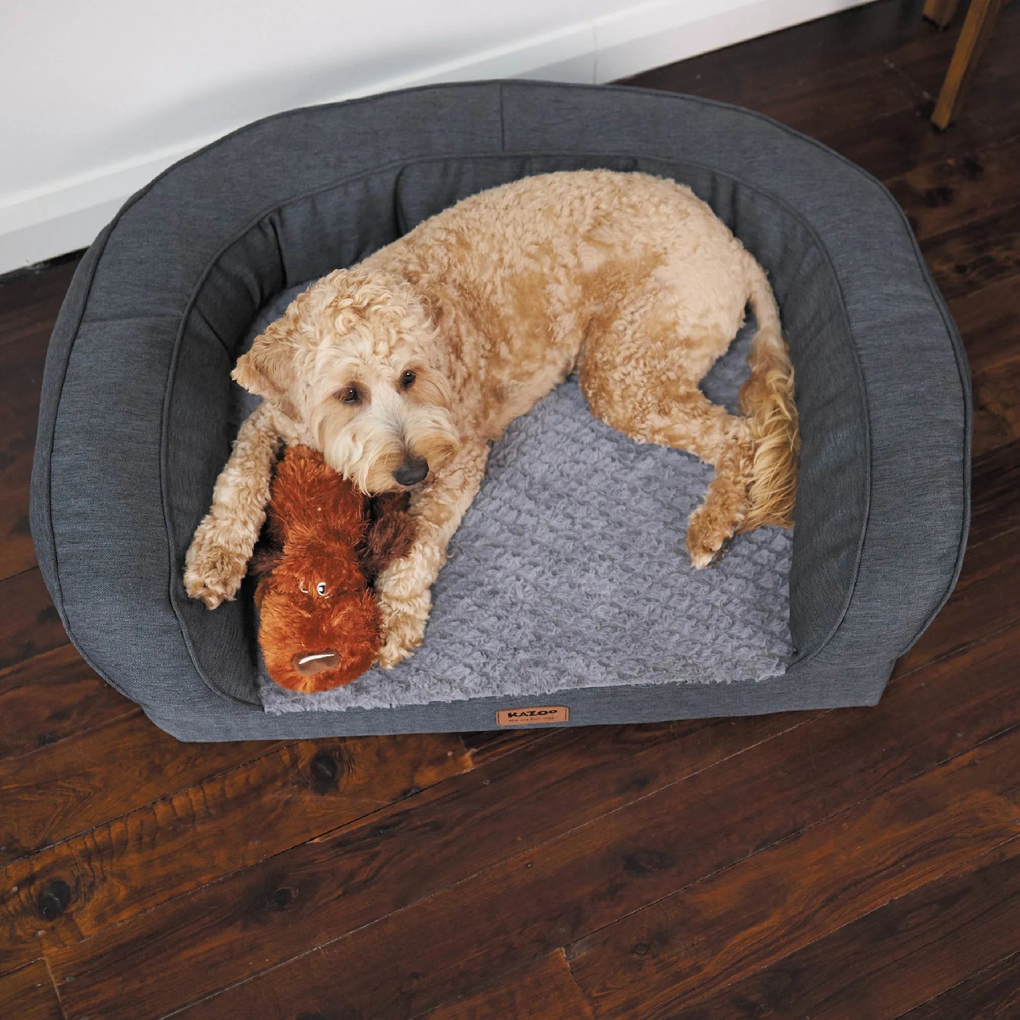 Cosy Nook Dog Bed - Plush Grey