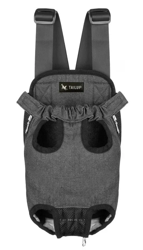CozyCarrier™ Denim & Plush Pet Backpack