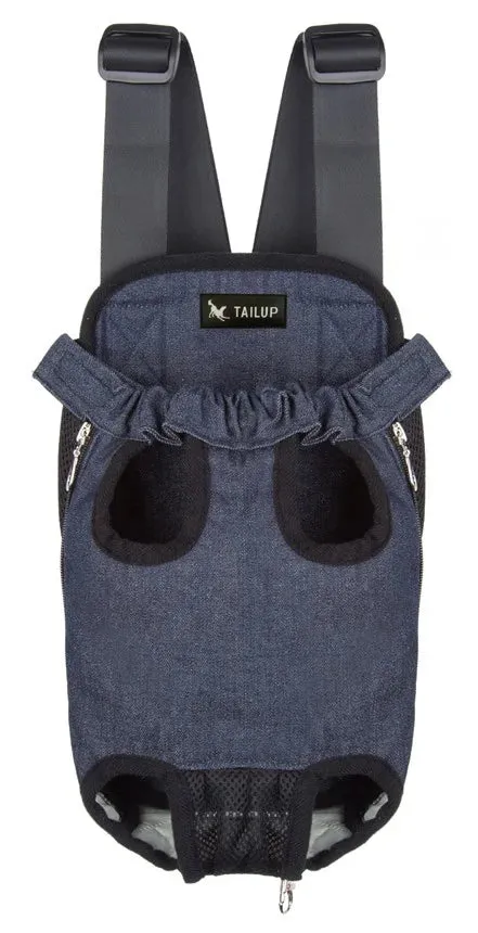 CozyCarrier™ Denim & Plush Pet Backpack