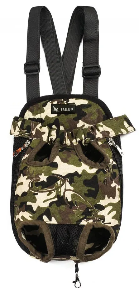 CozyCarrier™ Denim & Plush Pet Backpack