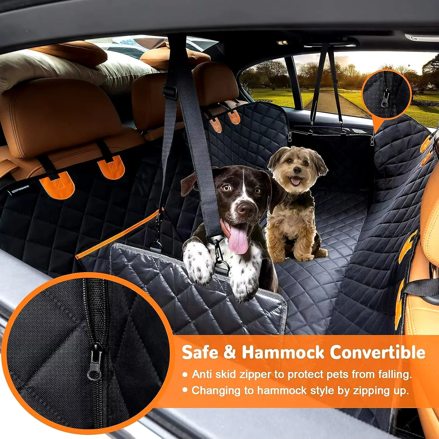 Dog Car Seat Cover for Pets Waterproof Seat Cover 600D Heavy Duty