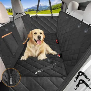 Dog Car Seat Cover | Waterproof Back Seat Hammock with Mesh Window | 600D Heavy-Duty Protector for Cars, Trucks & SUVs