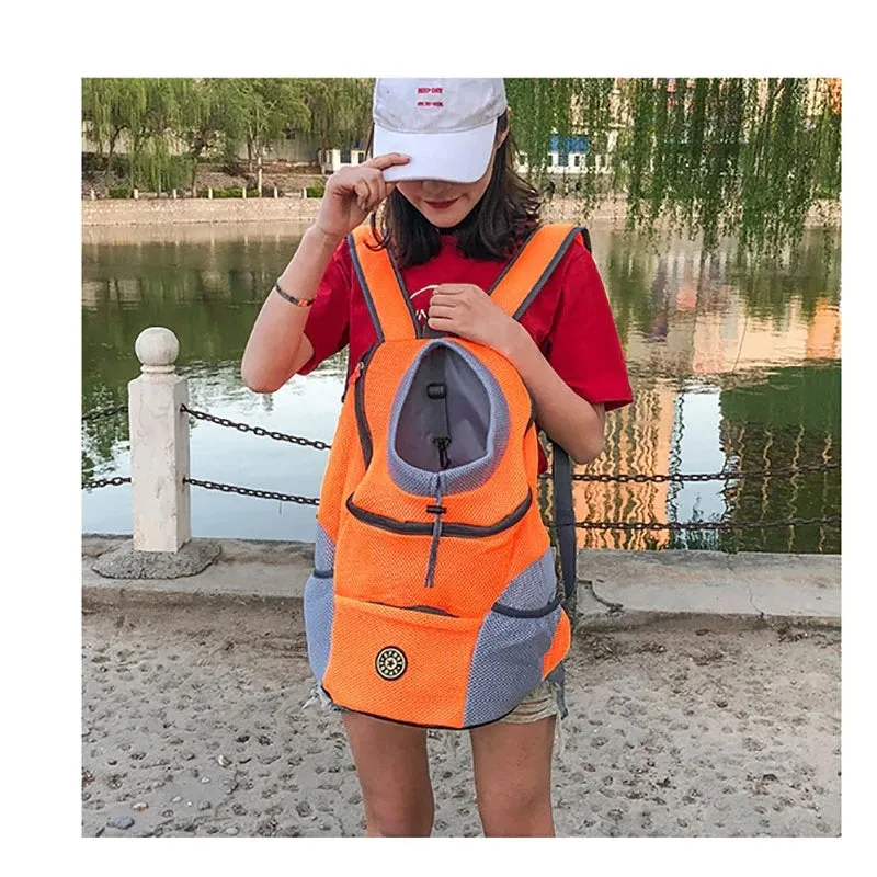 Double Shoulder Cat Carrier Backpack | Breathable Dog Carrier Bag