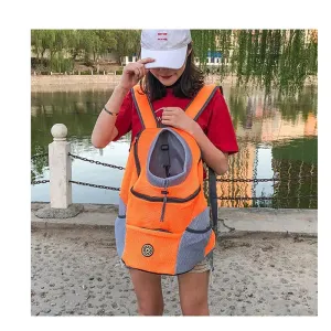 Double Shoulder Cat Carrier Backpack | Breathable Dog Carrier Bag