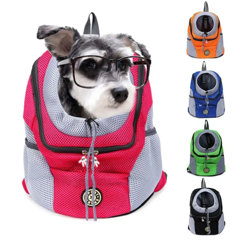 Double Shoulder Cat Carrier Backpack | Breathable Dog Carrier Bag