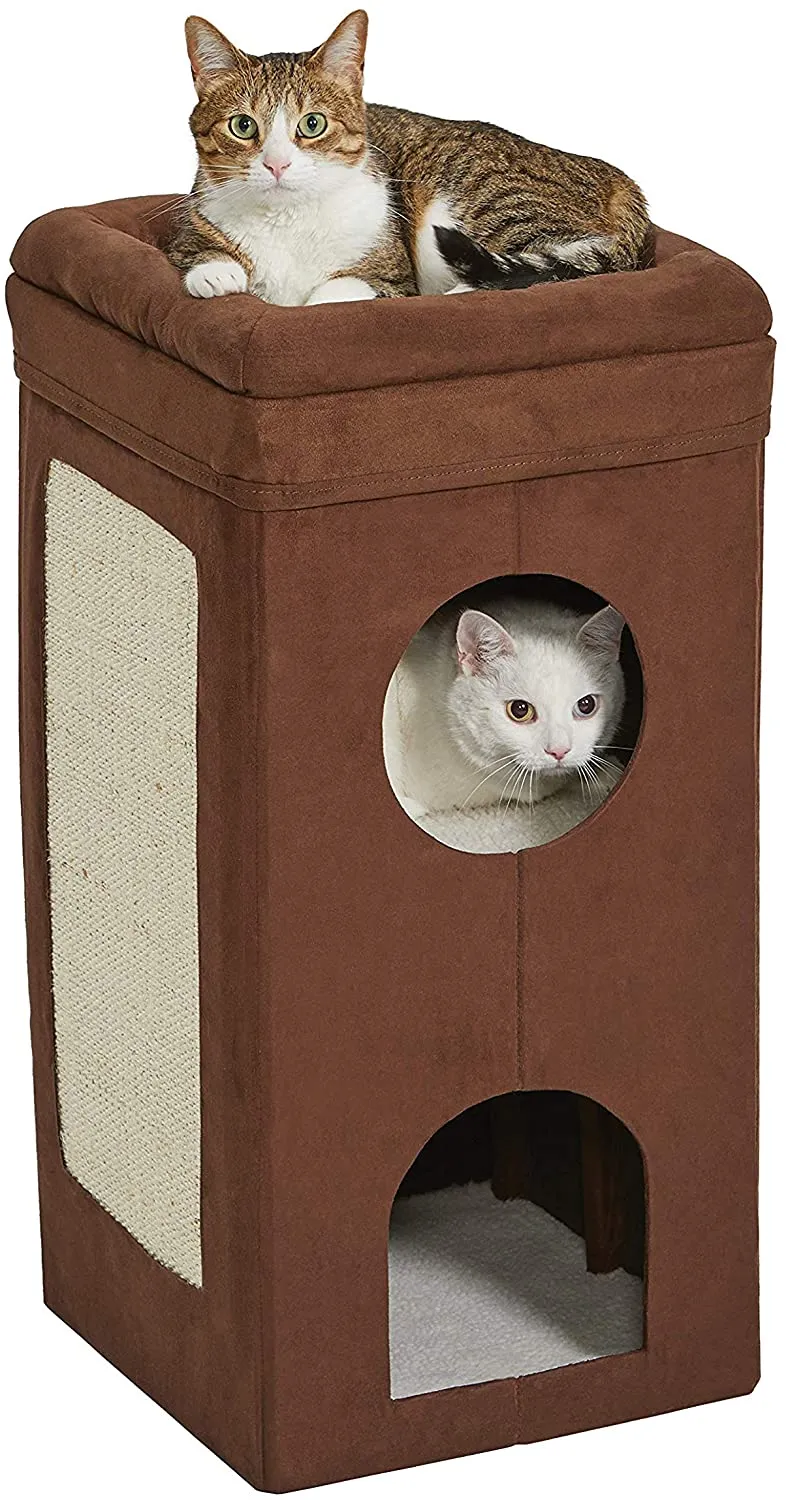Double Story Cat Condo - Curious Cat Cube Condo - Tri-Level Design - Midwest Homes for Pets