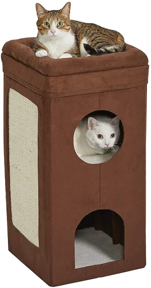 Double Story Cat Condo - Curious Cat Cube Condo - Tri-Level Design - Midwest Homes for Pets