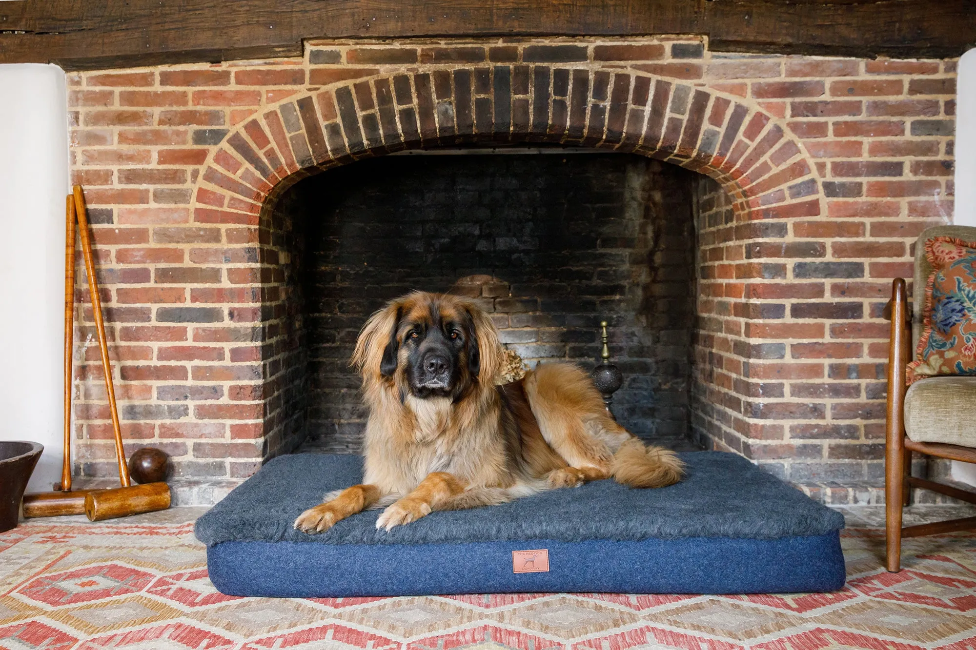 Fire Orange Giant Dog Mat