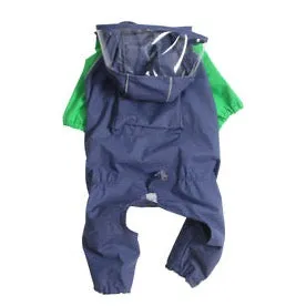 Japanese Design Full Body Light Weight Reflective Dog Raincoat