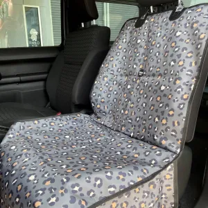 Khaki Leopard Deluxe Single Car Seat Cover
