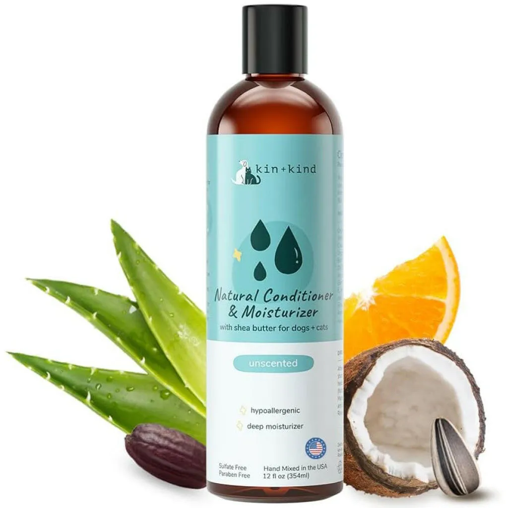 kin kind Unscented Natural Conditioner & Moisturizer for Dogs & Cats (12 oz)