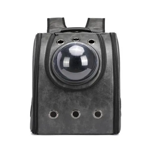 Leather pet carry backpack capsule | Brodtica.com