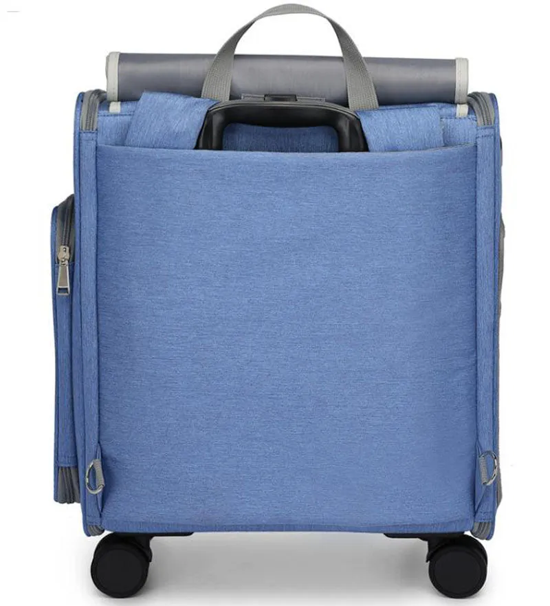 New pet trolley case going out portable cat backpack shoulders large-capacity breathable foldable portable cat bag