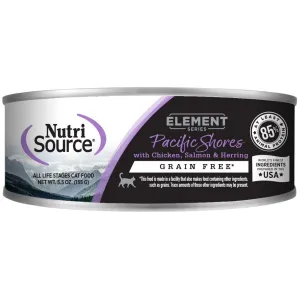 NutriSource Pacific Shores Grain Free Chicken Salmon & Herring Cat Food 5.5oz