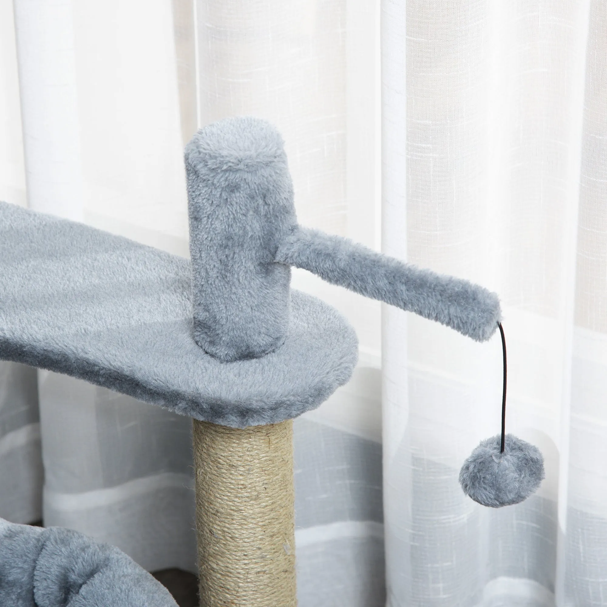 PawHut 87 cm Cat Tree Tower Activity Centre w/ Condo Scratcher Perch Ball Toy