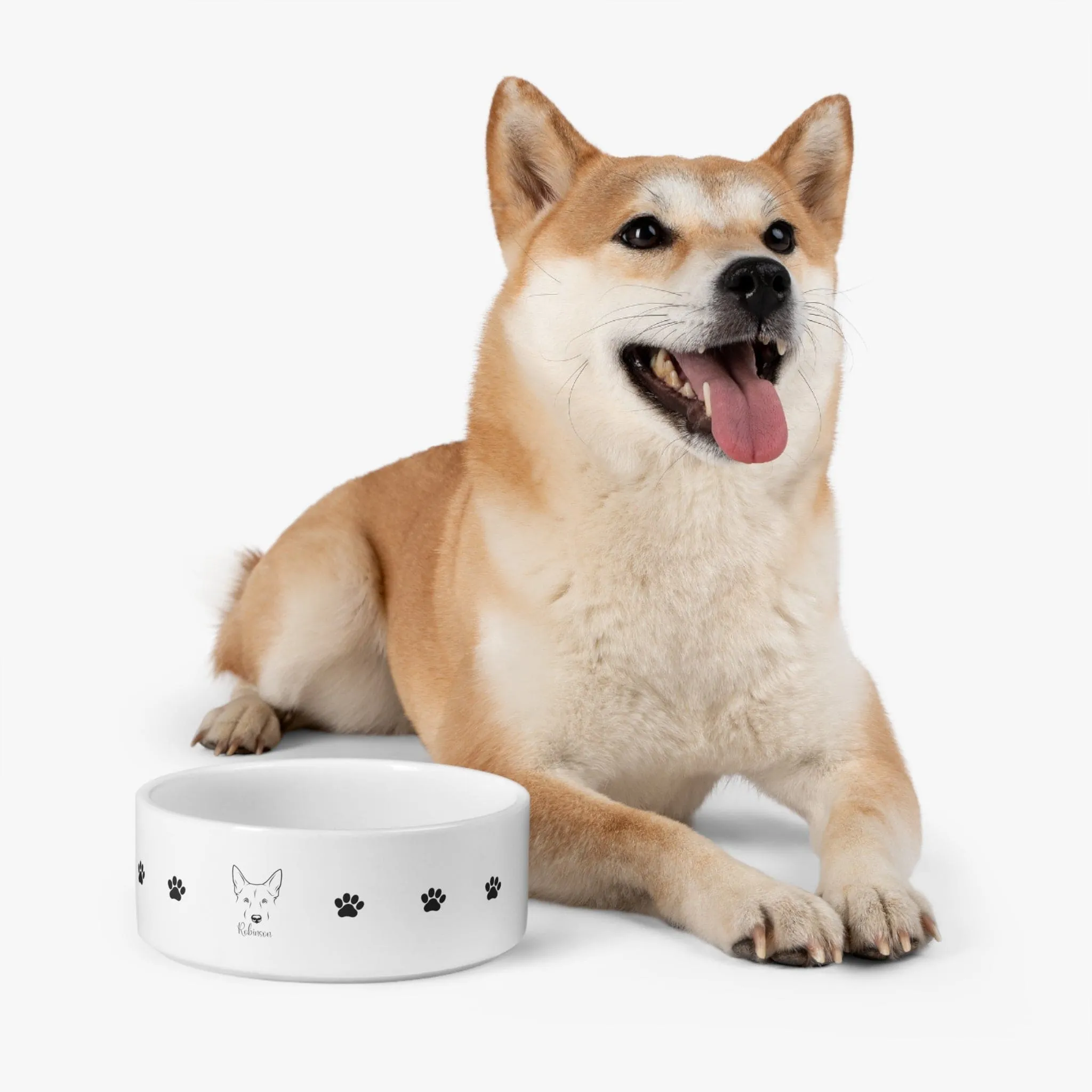 Personalized Ceramic Pet Bowl for Pets: Add Your Pet's Design   Name