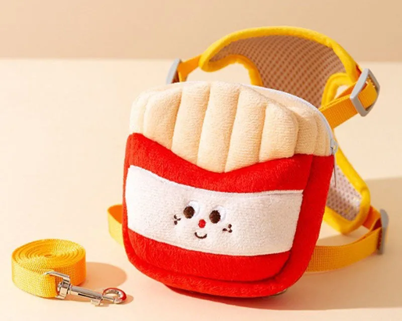 Pet dog self-backpack leash goes out artifact Bichon Frize Teddy Pomeranian small dog chest and back model to prevent escape