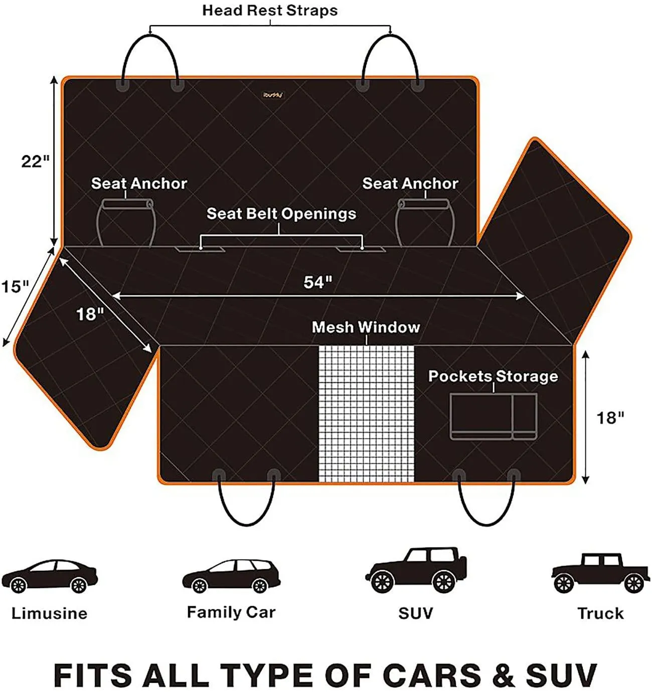 PetGuard Elite Dog Car Seat Cover: The Ultimate Travel Companion for Your Pet and Car!