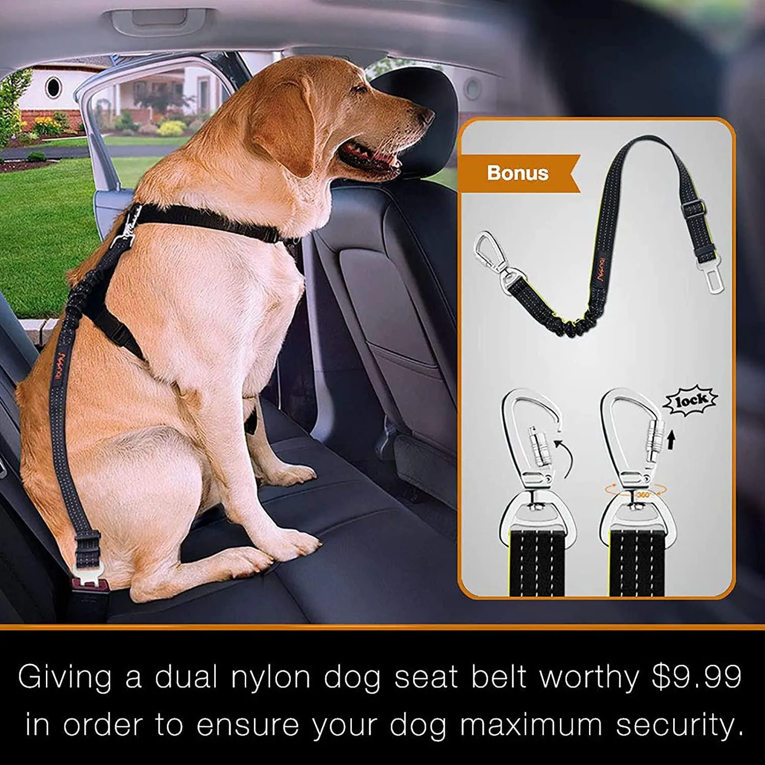 PetGuard Elite Dog Car Seat Cover: The Ultimate Travel Companion for Your Pet and Car!
