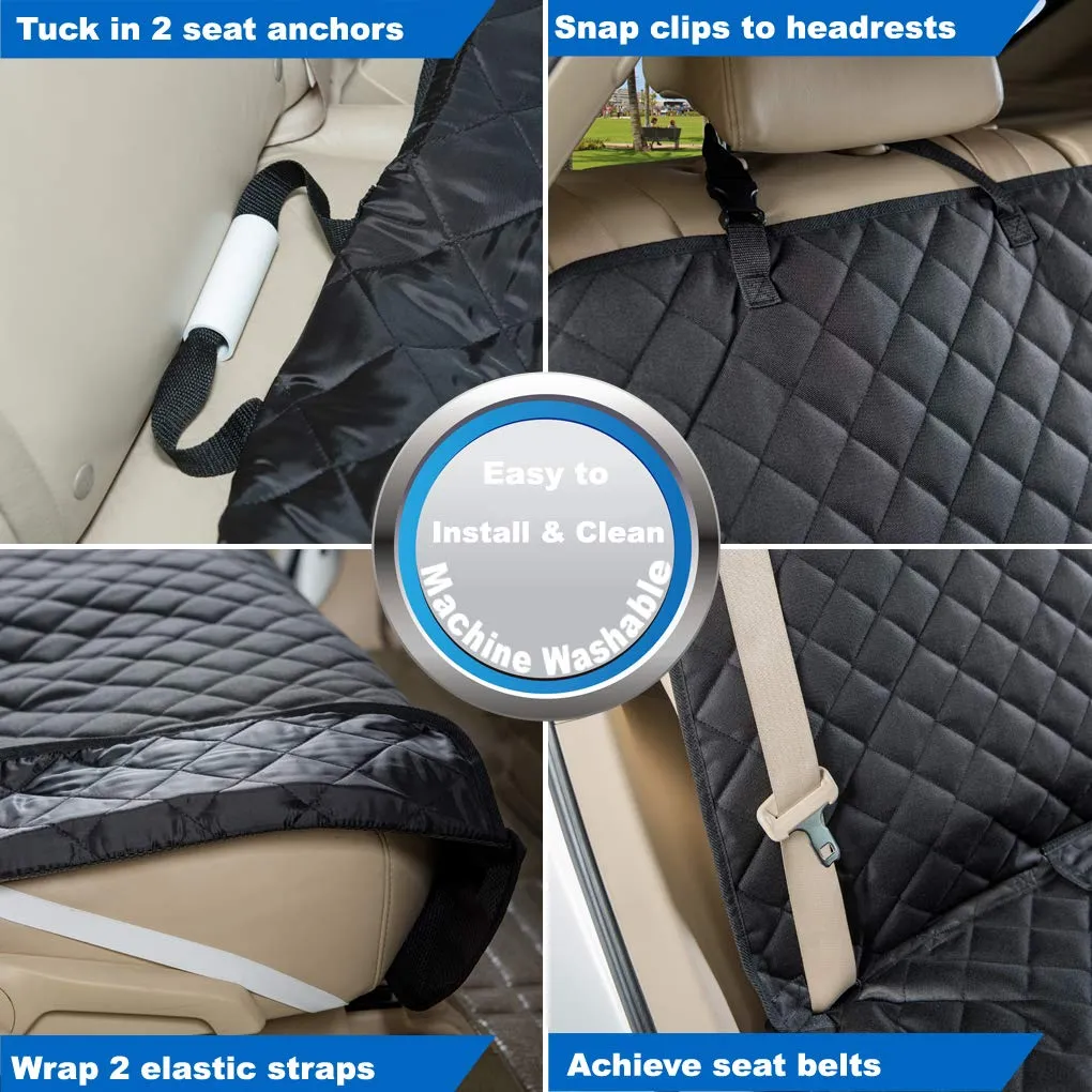 Pipers Pet Car Back Seat Cover Dog Cat Hammock Waterproof Protector Non Slip Mat