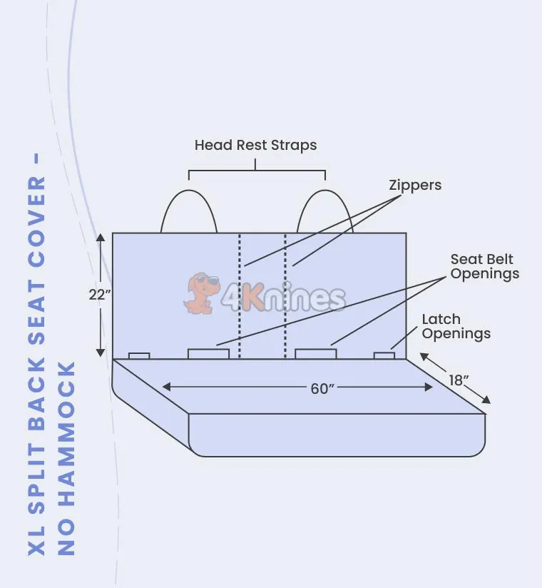 Rear Seat Cover for Fold Down Seats - No Hammock