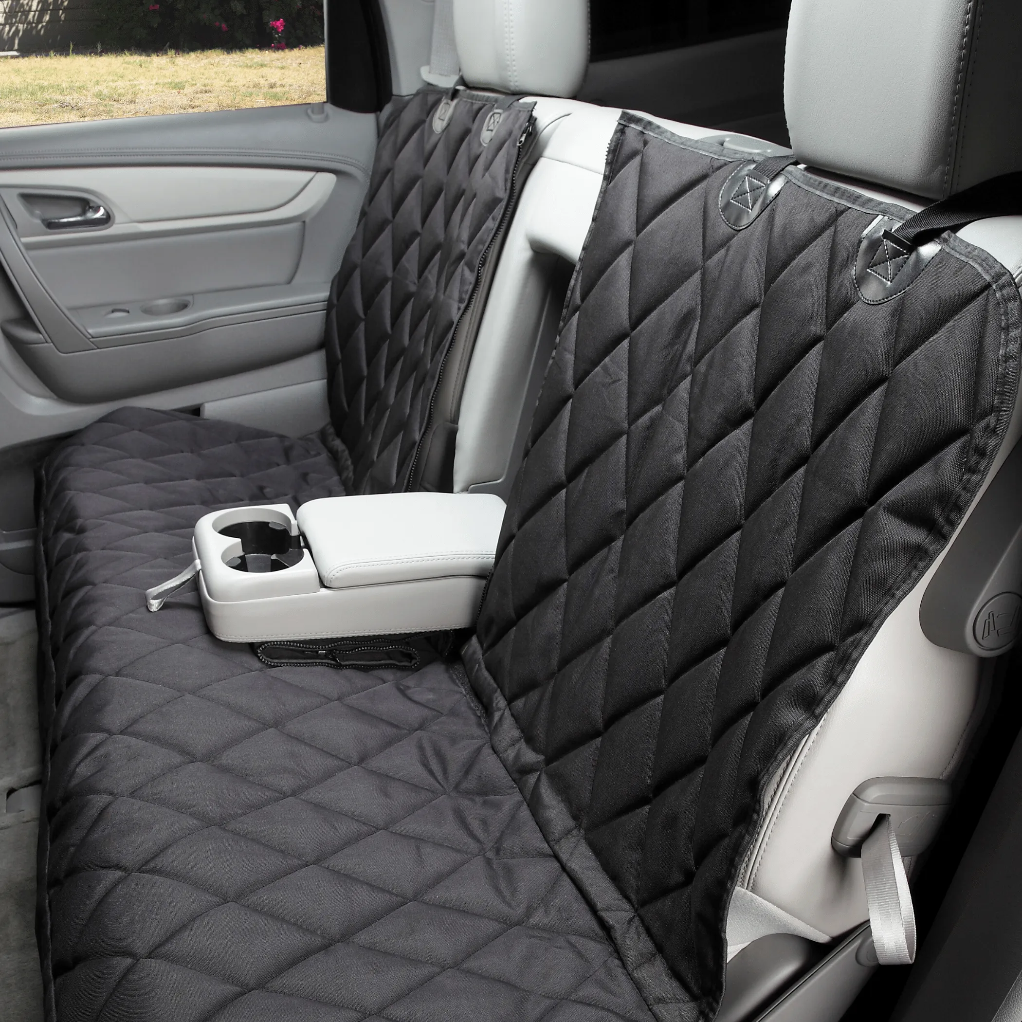 Rear Seat Cover for Fold Down Seats with Hammock Mesh Window
