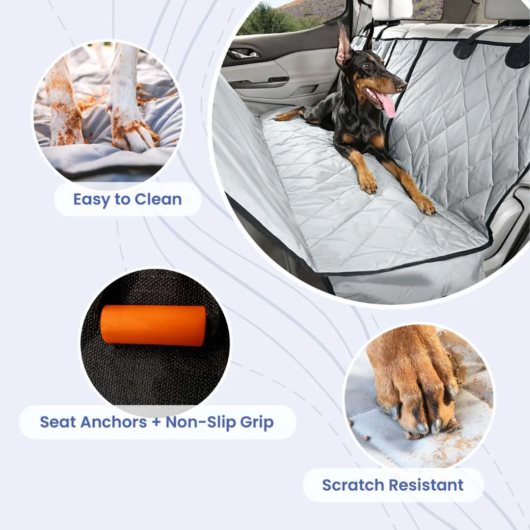 Rear Seat Cover for Fold Down Seats with Hammock Mesh Window