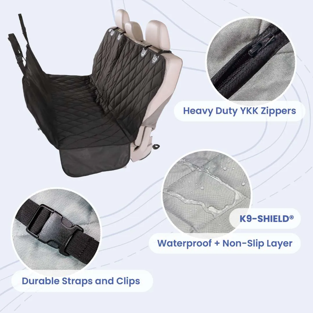 Rear Seat Cover for Fold Down Seats with Hammock Mesh Window