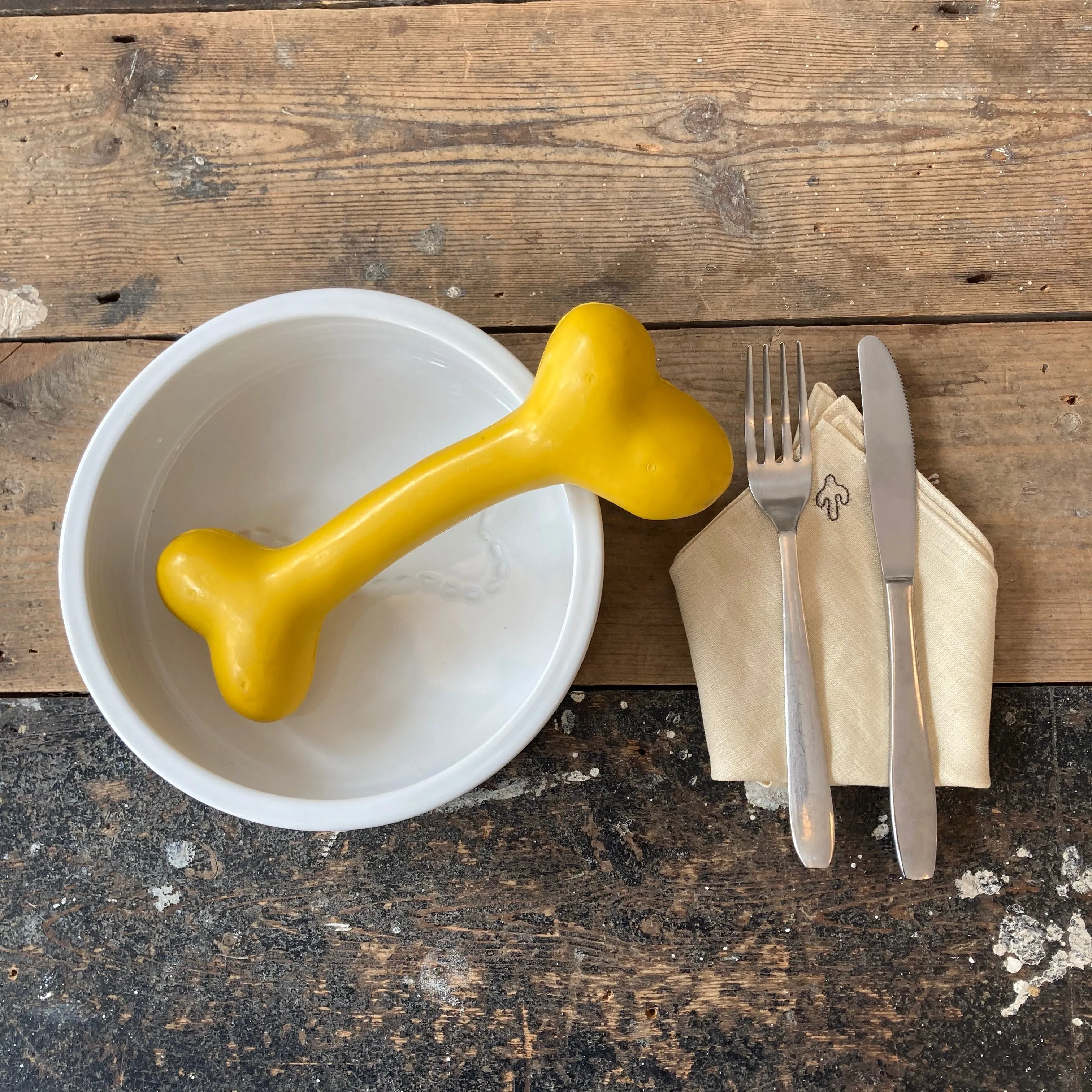 Rubber Bone Dog Toy