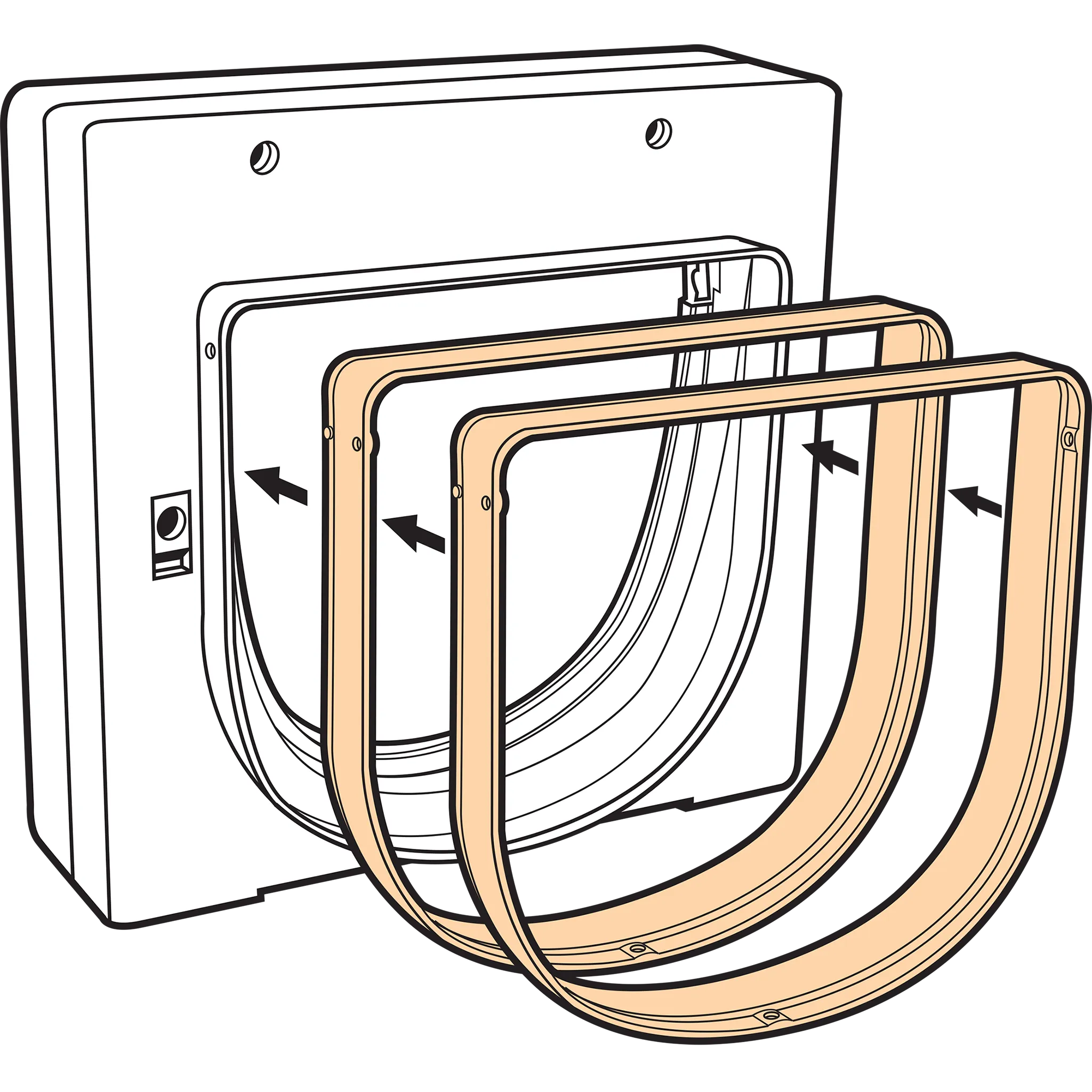 Staywell® Manual 4-Way Locking Classic Cat Flap