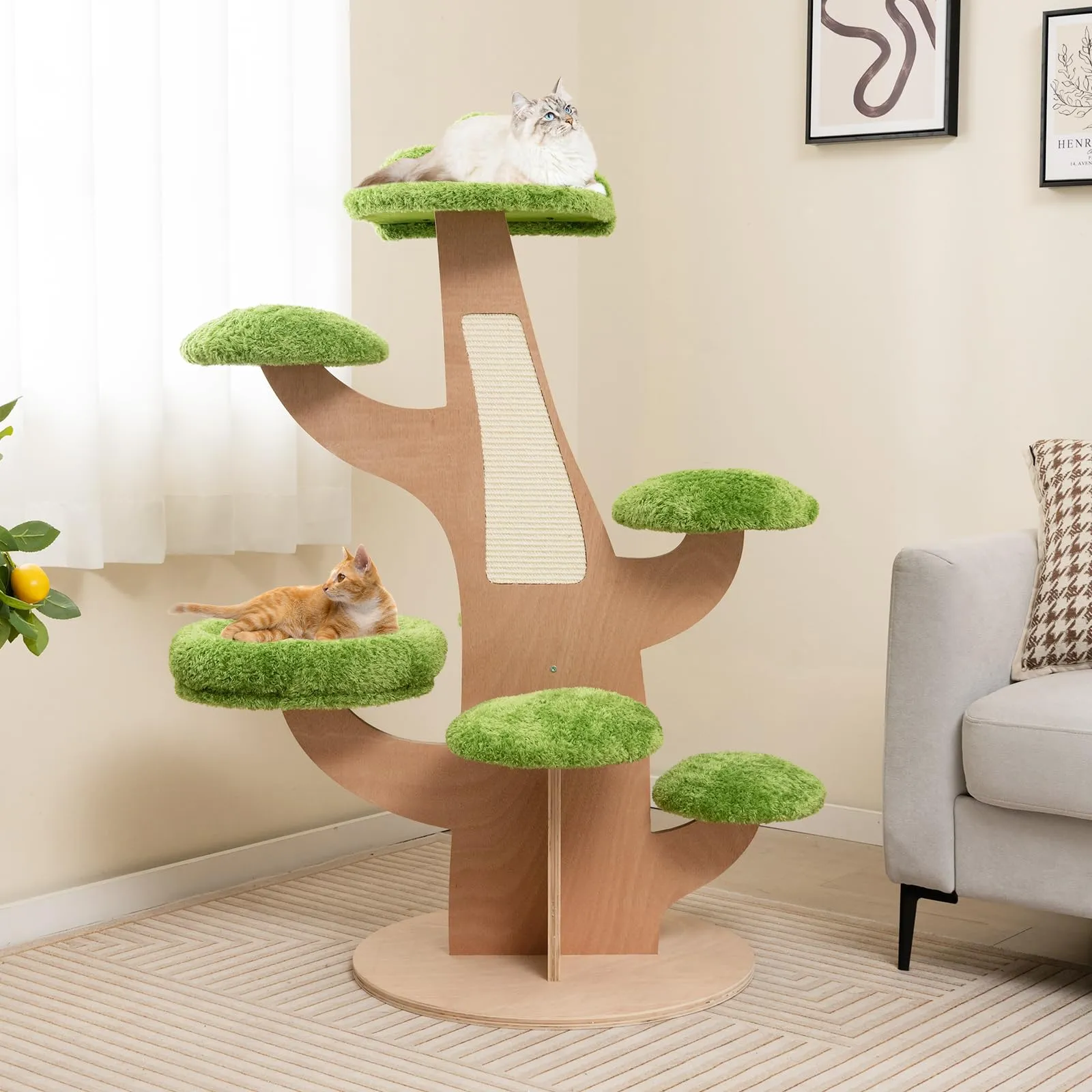 Tall Cat Tree for Indoor Cats, 50"