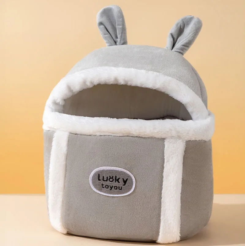 Thick and warm cat bag for autumn and winter, cat clutch bag for outings and dog backpack