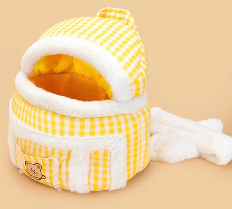 Thick and warm cat bag for autumn and winter, cat clutch bag for outings and dog backpack