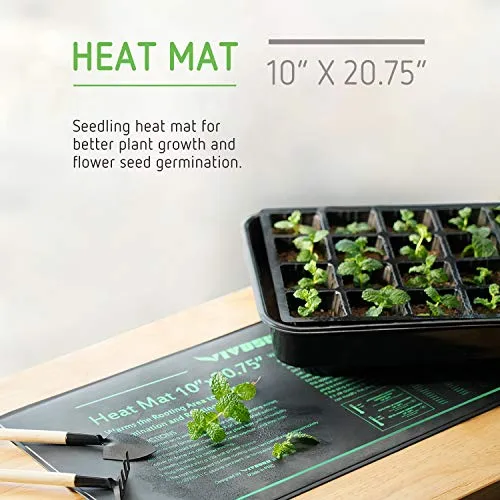 VIVOSUN 2 Pack Durable Waterproof Seedling Heat Mat Warm Hydroponic Heating Pad 10 x 20.75 Inch